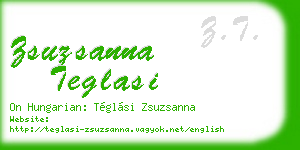 zsuzsanna teglasi business card
